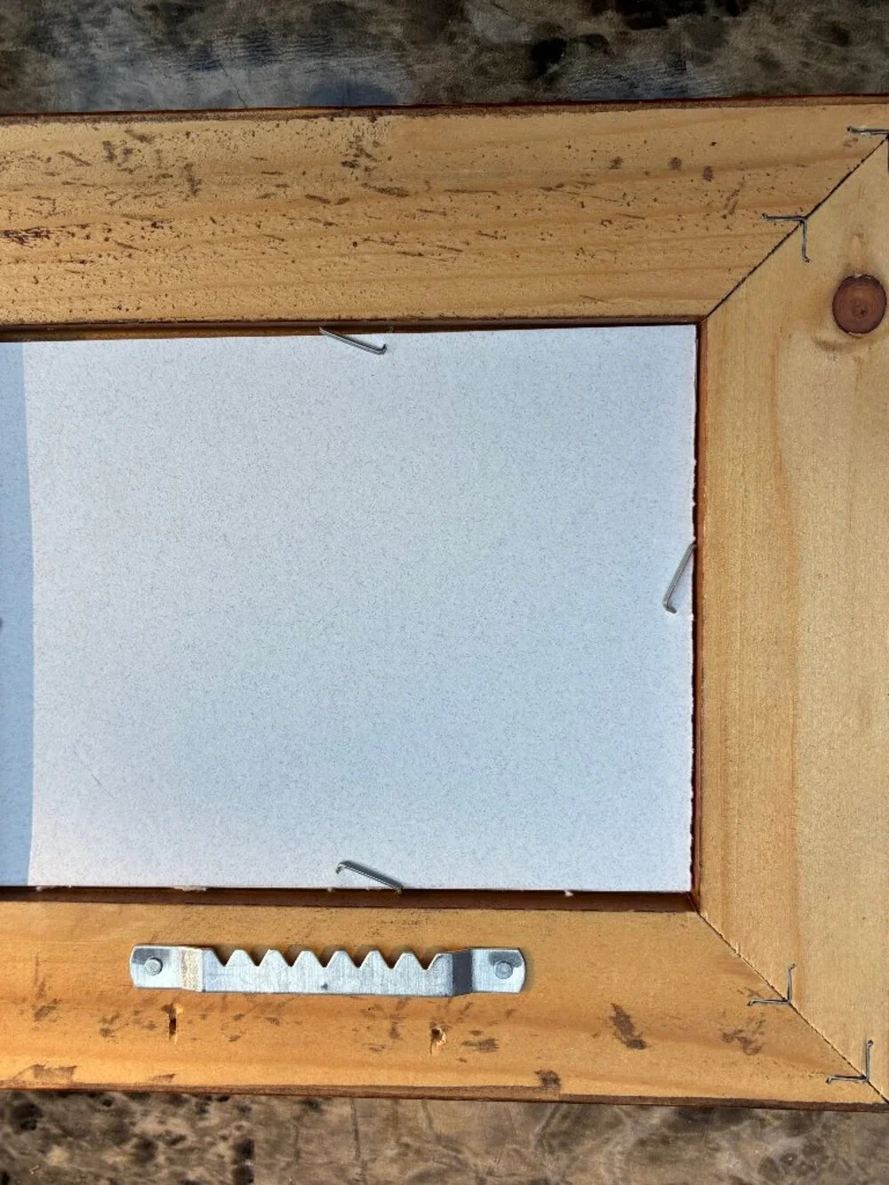 Small Wooden Frame with Distressed Wood Holes 6.5 x 7.5